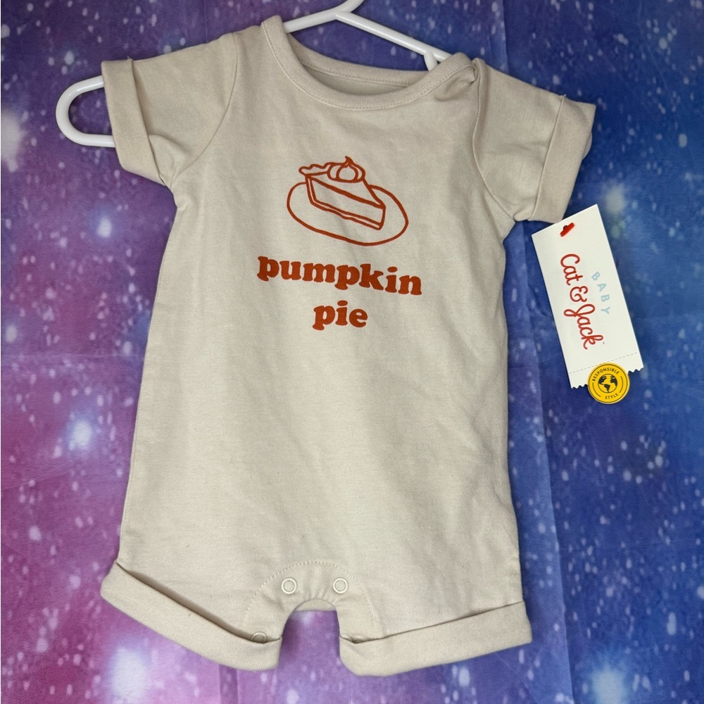 New boys pumpkin pie romper 🛍